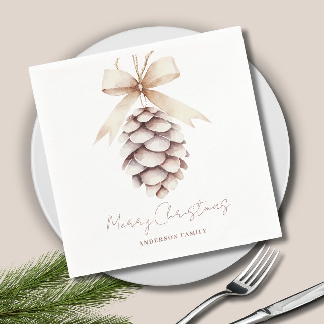 Enkel Personlig Pinecone-jul Pappersservett (Skapare uppladdad)