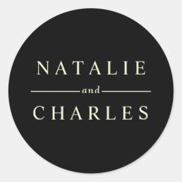 Enkel Personlig Runt Klistermärke