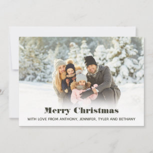 Enkel Photo God jul Message Photo Helgdag Julkort