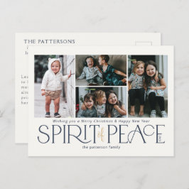 Enkel Photo Peace Navy Guld Helg Vykort