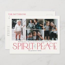 Enkel Photo Peace Red-Grönt Helg Vykort