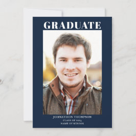 Enkel Photo Studenten Blue Meddelande