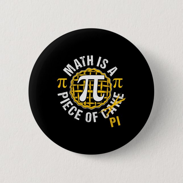 Enkel Pi-symbol, nationell Pi Day Gift Knapp (Framsida)
