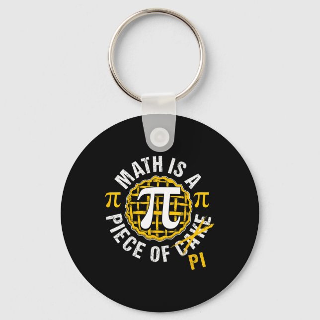 Enkel Pi-symbol, nationell Pi Day Gift Nyckelring (Framsida)