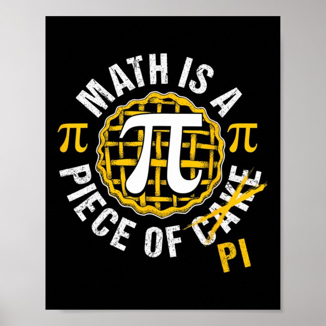 Enkel Pi-symbol, nationell Pi Day Gift Poster (Framsidan)