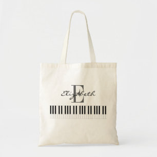 Enkel Piano Monogram-design Tygkasse