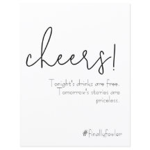 Enkel pittoresk skylt för öppen bar