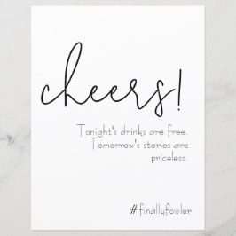 Enkel pittoresk skylt för öppen bar