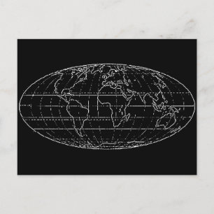 enkel planisphere/kartor vykort