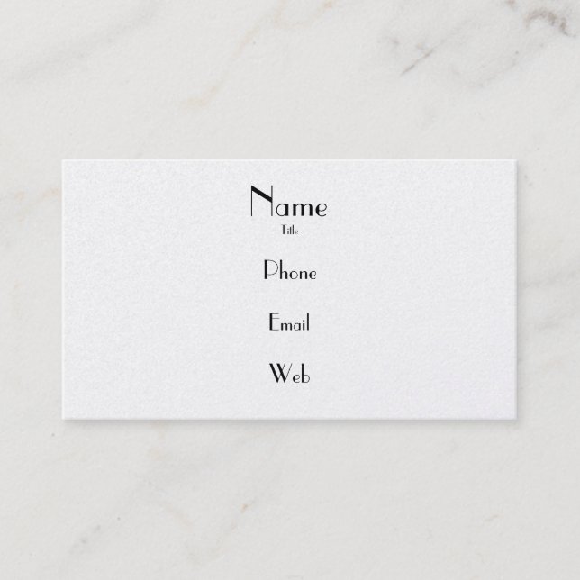 Enkel platinavisitkort visitkort (Framsida)