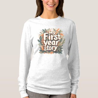 Enkel platt illustration Första året lärare uppmun T Shirt