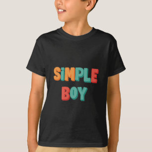 Enkel pojke T-Shirt - Minimalistisk design för arb