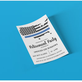 Enkel polis Pension Party Flygblad