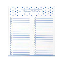 Enkel polka gör blå två kolumner för att göra chec anteckningsblock