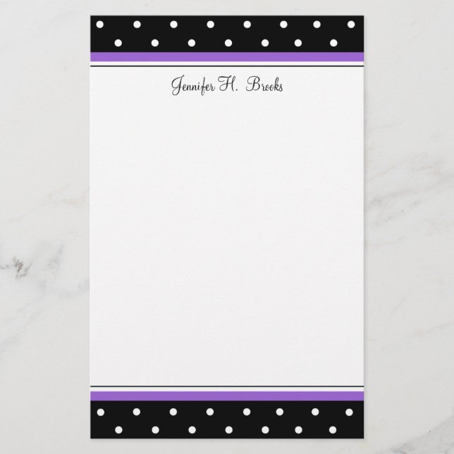 Enkel polka punkt brevpapper (Framsida)