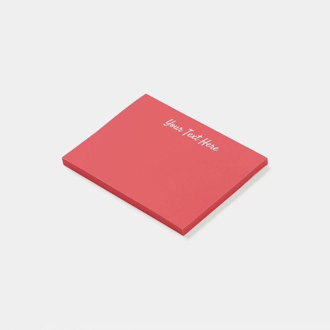 Enkel poppy Solid Red Post-it Block (Vinklad)