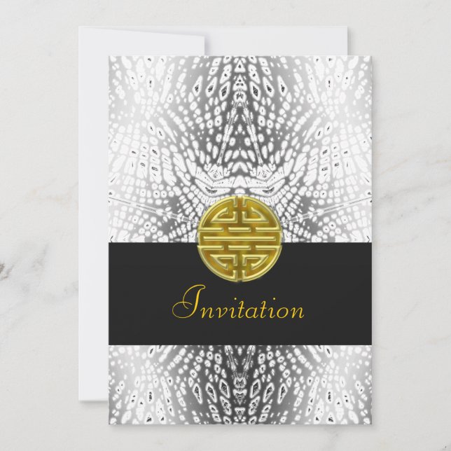 Enkel populär inbjudan med kinesiskt tecken (Framsida)