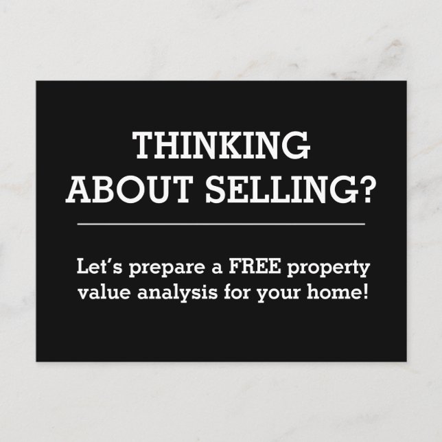 Enkel postkort om fastigheter vykort (Framsida)