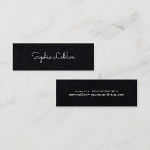 enkel premiumsvart elegant mini visitkort
