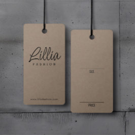 Enkel Pris Märkre för kardboradskläder, Visning fö Visitkort