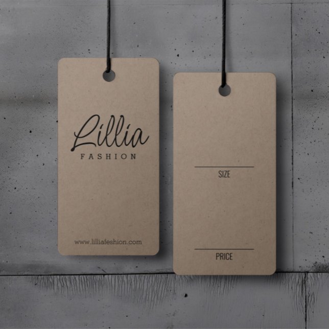 Enkel Pris Märkre för kardboradskläder, Visning fö Visitkort (Skapare uppladdad)