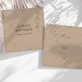 Enkel Pris Märkre för Kraft Clothing Square Fyrkantigt Visitkort