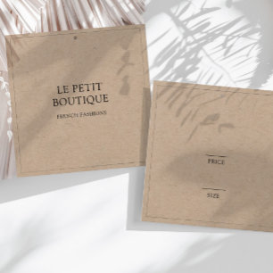 Enkel Pris Märkre för Kraft Clothing Square Fyrkantigt Visitkort