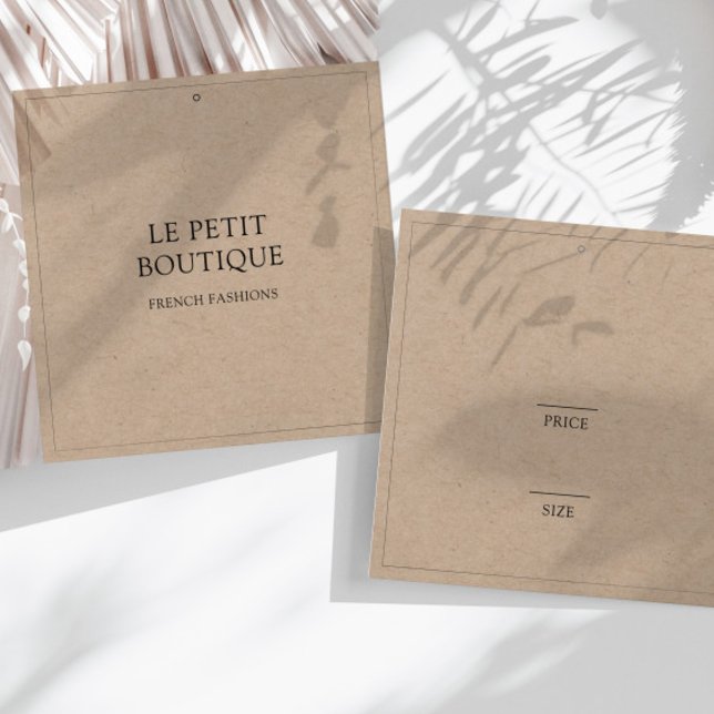 Enkel Pris Märkre för Kraft Clothing Square Fyrkantigt Visitkort (Skapare uppladdad)