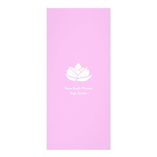 Enkel prislista för rosa och orange lotusblomma reklamkort