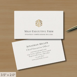 Enkel prisvärd Logotyp, Premium Linen Visitkort