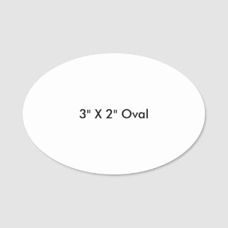 Enkel professionell affär 3" X 2" oval Namnbricka
