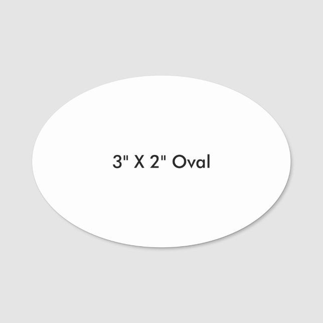 Enkel professionell affär 3" X 2" oval Namnbricka (Framsida)