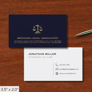 Enkel Professionell Attorney Legal Lawyer Visitkort