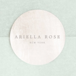 Enkel Professionell för Elegant Brudad vit marmor Runt Klistermärke