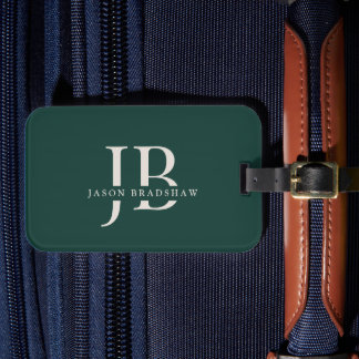 Enkel Professionell för klassisk Grönt, Monogram N Bagagebricka