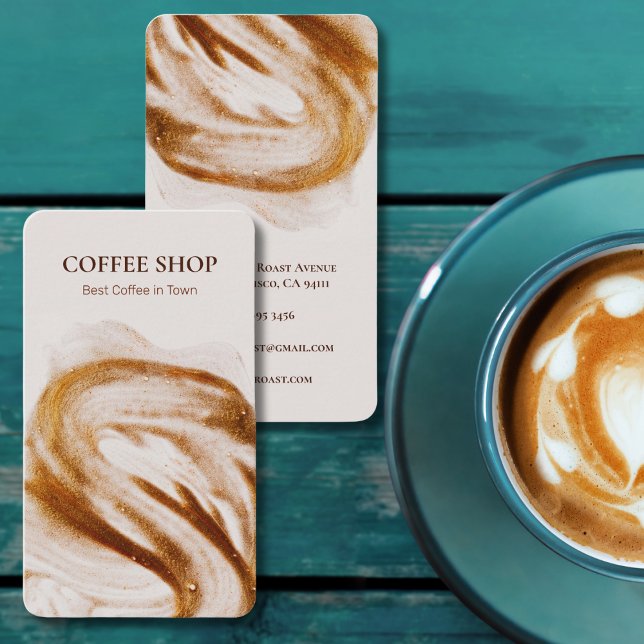 Enkel Professionell för minimal kaffeförsäljning Visitkort (Skapare uppladdad)
