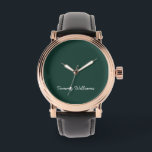 Enkel Professionell för minimalistisk Emerald Grön Armbandsur<br><div class="desc">Dessa enkla,  minimalistiska texter kan vara personlig att inkludera ett namn eller valfri text. Om du inte vill ha någon text och bara vill ha en tom text kan du helt enkelt ta bort texten.</div>