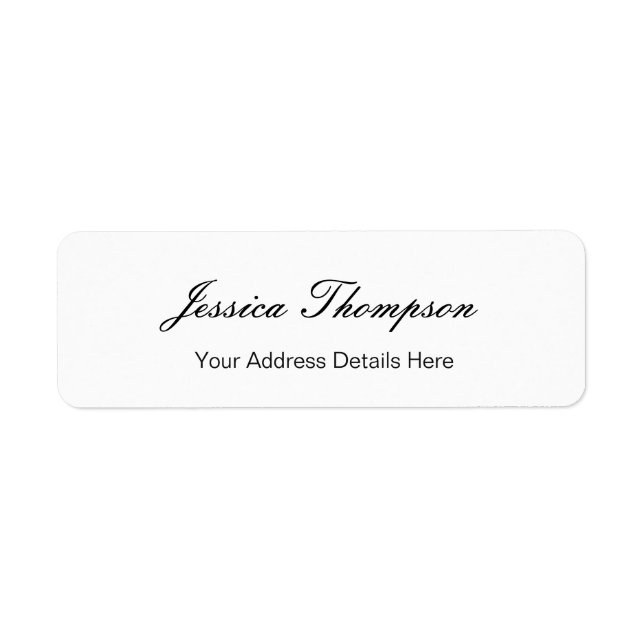 Enkel Professionell för modern Elegant Returadress Etikett (Framsidan)