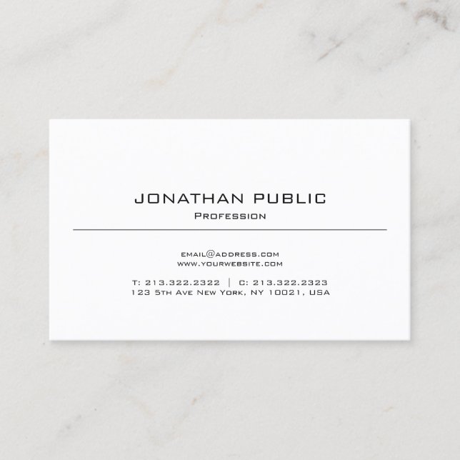 Enkel Professionell för modern Elegant Visitkort (Framsida)
