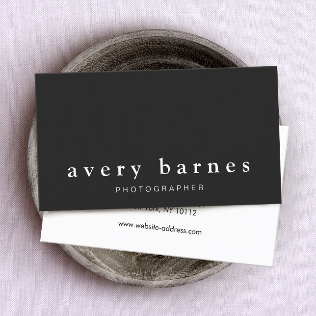 Enkel Professionell för svart Kreativ Modern Visitkort (Skapare uppladdad)