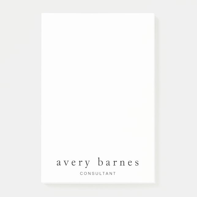 Enkel Professionell för vitt Kreativ Modern Post-it Block (Framsida)