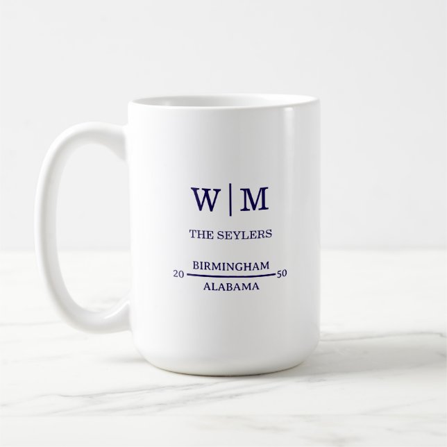 Enkel professionell frostad bröllopspresent kaffemugg (Vänster)