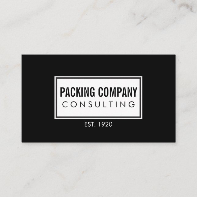 Enkel Professionell/Gräns-klämmande/svart Visitkort (Framsida)