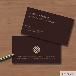 Enkel Professionell Guld Logotyp Visitkort