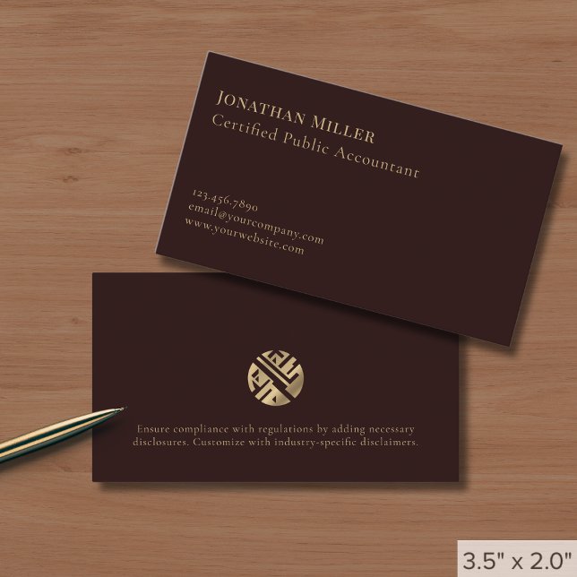 Enkel Professionell Guld Logotyp Visitkort (Skapare uppladdad)