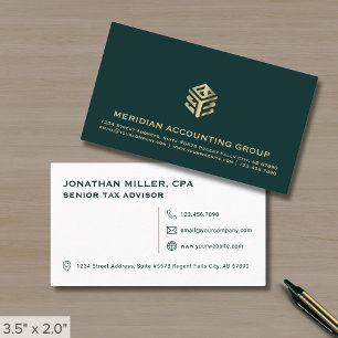 Enkel Professionell Guld Logotyp Visitkort