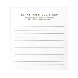 Enkel Professionell linjerad Anteckningsblock