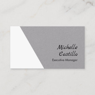 Enkel Professionell - minimalistiskt Grått White Visitkort