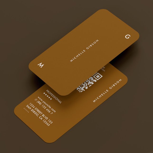 Enkel Professionell Modern Brun Visitkort (Simple Professional Modern Brown Business Card
)