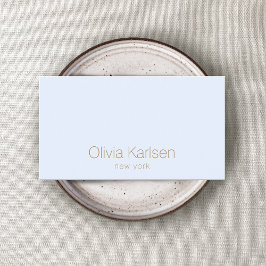 Enkel Professionell Modern Pastel Blue Visitkort